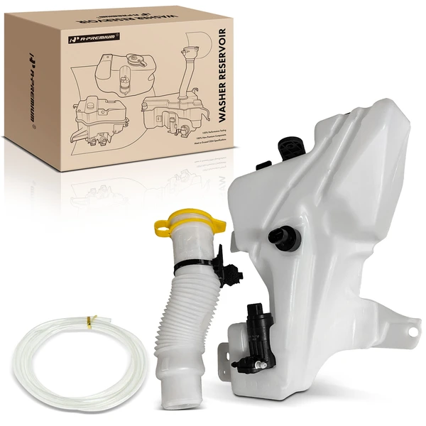 Windshield Washer Reservoir with Filler Neck Cap Pump Sensor Hose for 2019-2023 Jeep Renegade