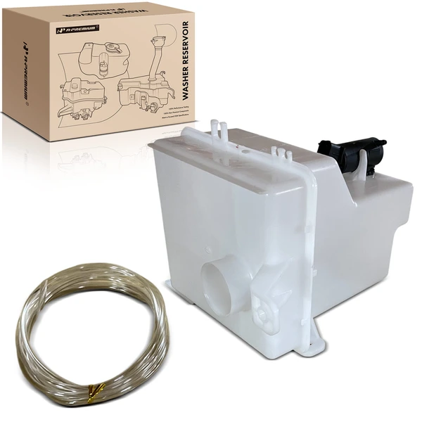 Windshield Washer Fluid Reservoir Tank with Pump and Hose for Kia Rio 2006-2011