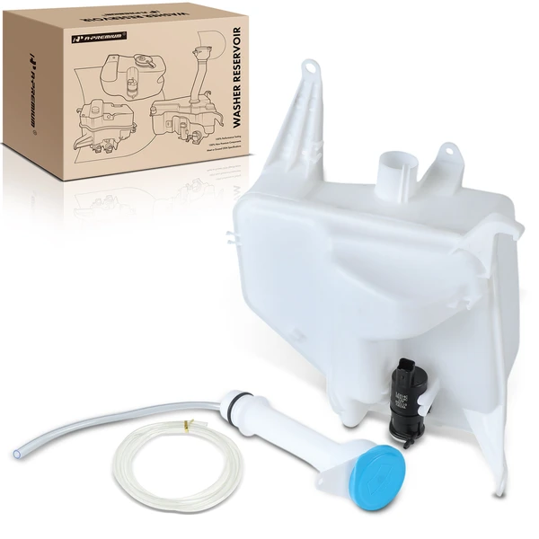 Windshield Washer Reservoir with Cap & Washer Pump for 2020-2023 Nissan Sentra