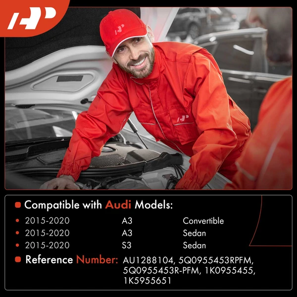 Windshield Washer Reservoir with Pump & Filler Neck Cap for Audi A3 S3 2015-2020