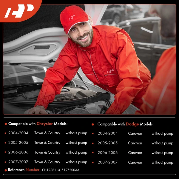 Windshield Washer Fluid Reservoir with Tank & Cap for Chrysler Town & Country Dodge