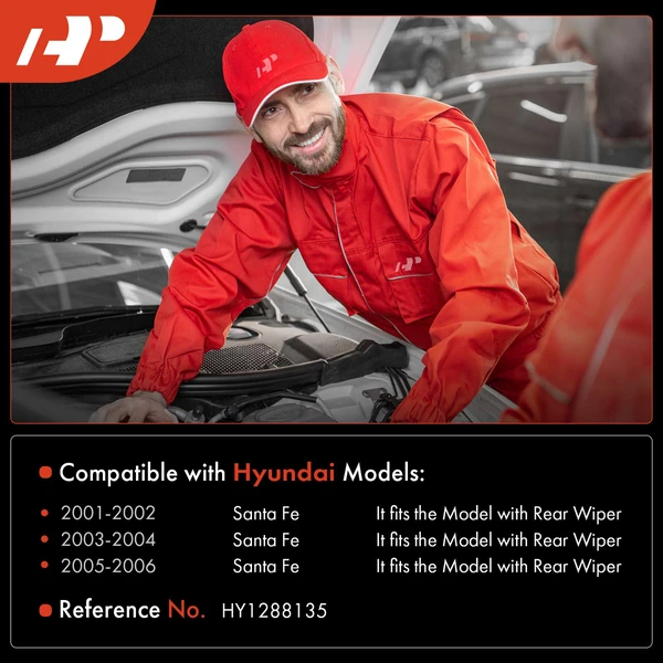 Windshield Washer Reservoir with Pump & Cap for Hyundai Santa Fe with Rear Wiper