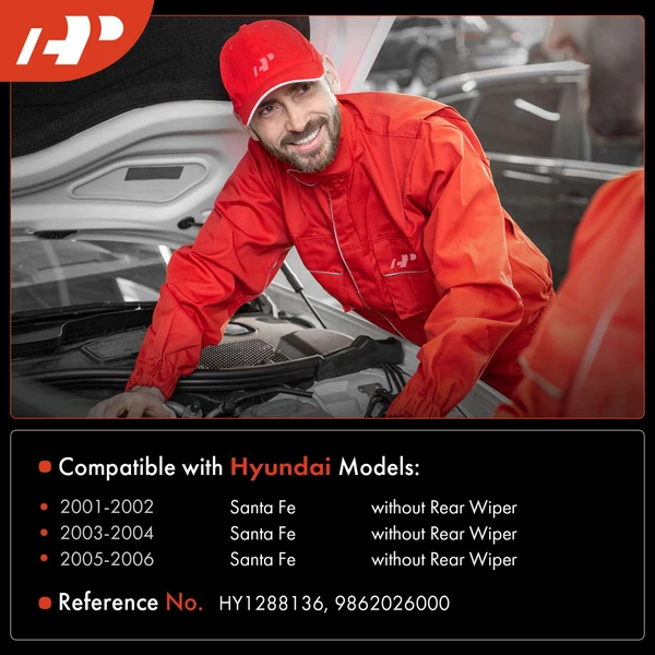 Windshield Washer Reservoir with Pump & Sensor & Cap for Hyundai Santa Fe 2001-2006