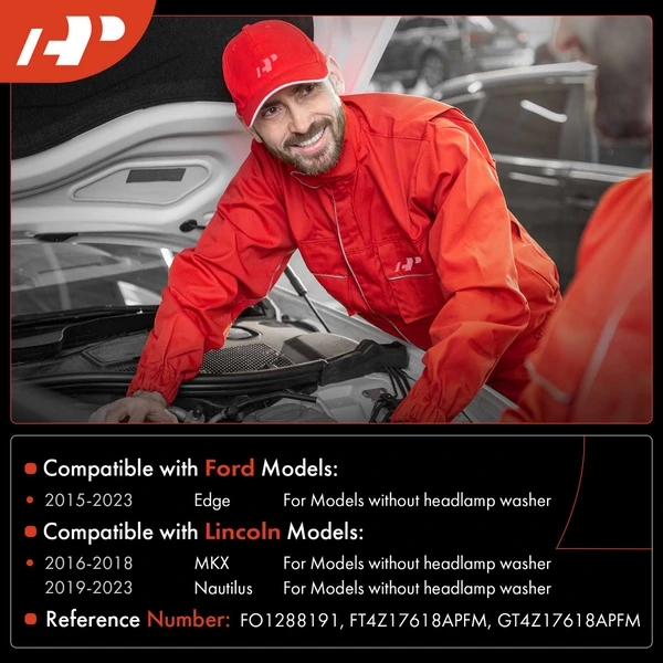 Windshield Washer Reservoir with Pump & Sensor & Cap for Ford Edge Lincoln MKX