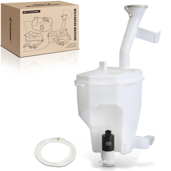 Windshield Washer Reservoir with Cap & Washer Pump for 2020-2023 Nissan Versa