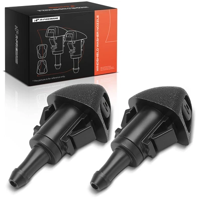 2 Pcs Front Windshield Washer Nozzle Jet