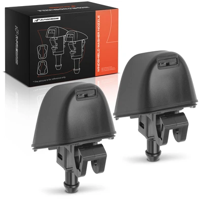 2 Pcs Front Windshield Washer Nozzle Jet with Gasket