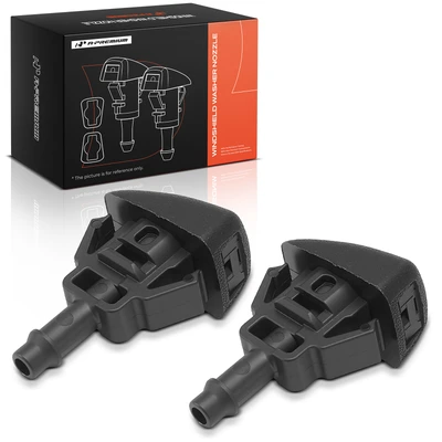 2 Pcs Front Windshield Washer Nozzle Fan