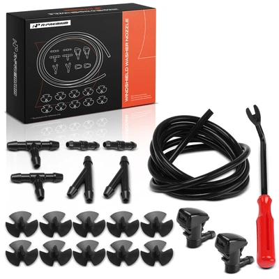 22 Pcs Front Driver & Passenger Windshield Washer Nozzle Kit with Gaskets