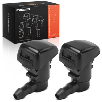 2 Pcs Driver & Passenger Windshield Washer Nozzle Fan with Gaskets