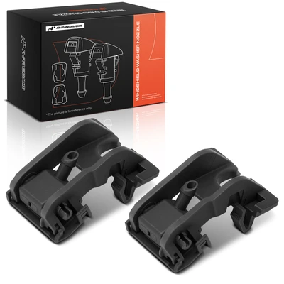 2 Pcs Front Windshield Washer Nozzle Jet