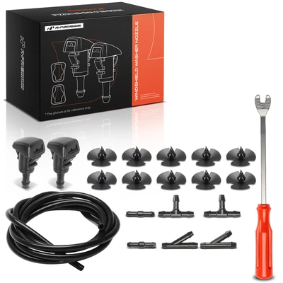22 Pcs Front Windshield Washer Nozzle Jet with Gaskets