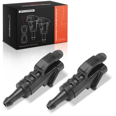 2 Pcs Front Windshield Washer Nozzle Jet