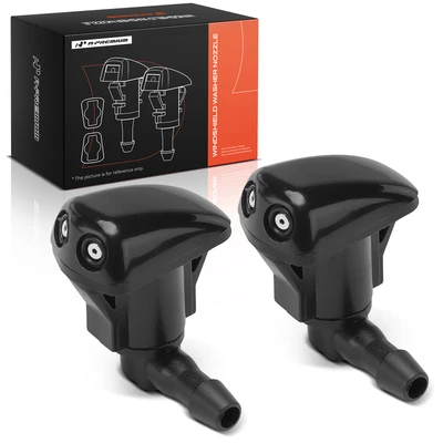 2 Pcs Front Windshield Washer Nozzle Jet
