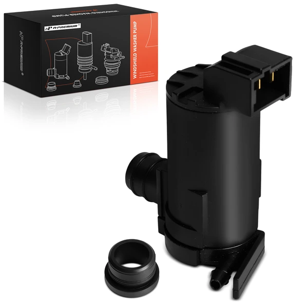 Front Windshield Washer Pump with Grommet 2 nozzles for 1995-1999 Nissan Sentra