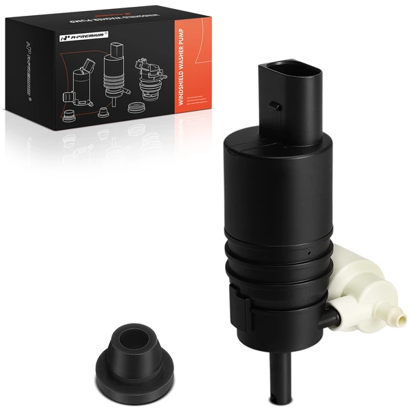 Front or Rear Windshield Washer Pump with Rubber Grommet for BMW Mini Buick Chevy