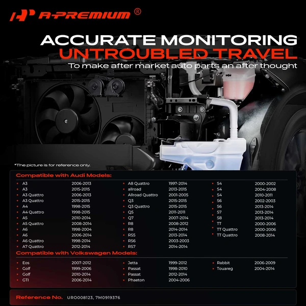 Washer Fluid Level Sensor for Volkswagen Jetta Passat Golf Audi A4 Q5 Q7 A5 A6