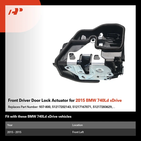 Front Driver Door Lock Actuator for 2015 BMW 740Ld xDrive