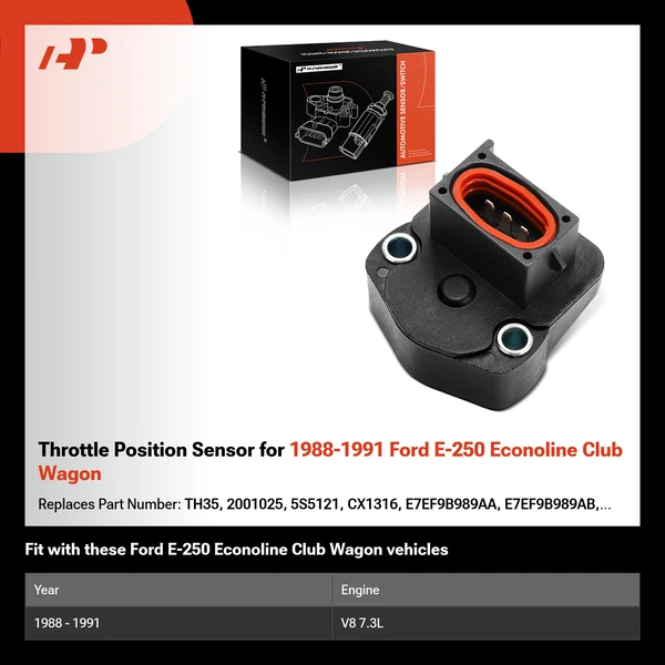Throttle Position Sensor for 1988-1991 Ford E-250 Econoline Club Wagon