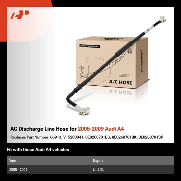 AC Discharge Line Hose for 2005-2009 Audi A4