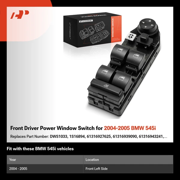 Front Driver Power Window Switch for 2004-2005 BMW 545i