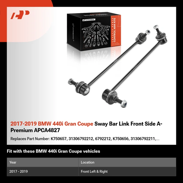 2017-2019 BMW 440i Gran Coupe Sway Bar Link Front Side A-Premium APCA4827