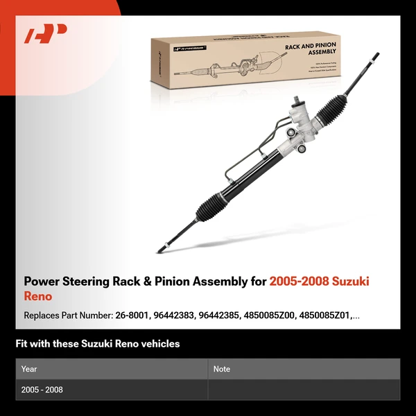 Power Steering Rack & Pinion Assembly for 2005-2008 Suzuki Reno