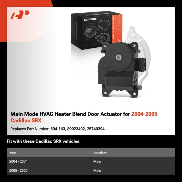 Main Mode HVAC Heater Blend Door Actuator for 2004-2005 Cadillac SRX