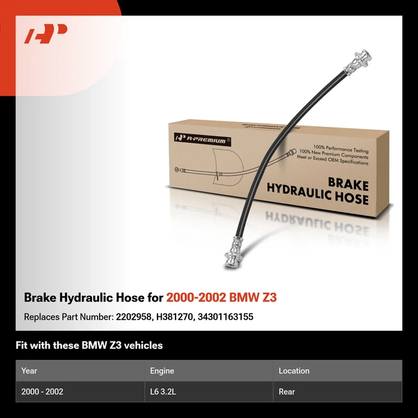 Brake Hydraulic Hose for 2000-2002 BMW Z3