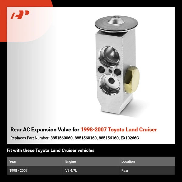 Rear AC Expansion Valve for 1998-2007 Toyota Land Cruiser