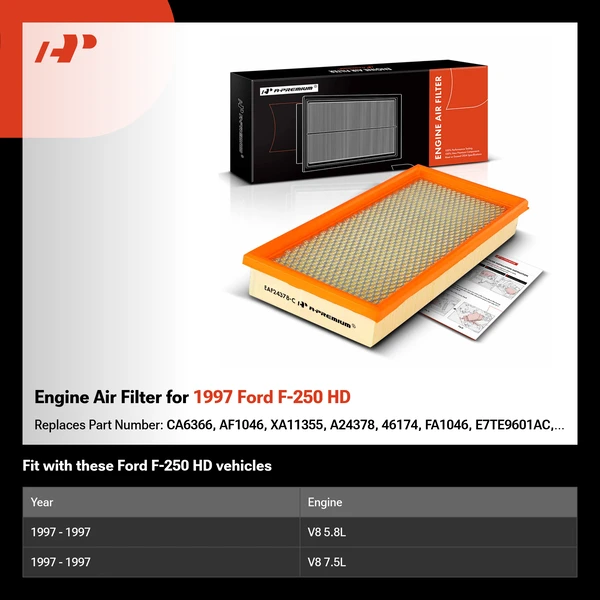 Engine Air Filter for 1997 Ford F-250 HD