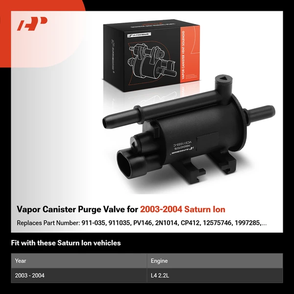 Vapor Canister Purge Valve for 2003-2004 Saturn Ion