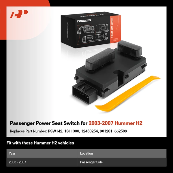 Passenger Power Seat Switch for 2003-2007 Hummer H2