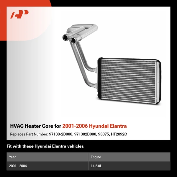 HVAC Heater Core for 2001-2006 Hyundai Elantra