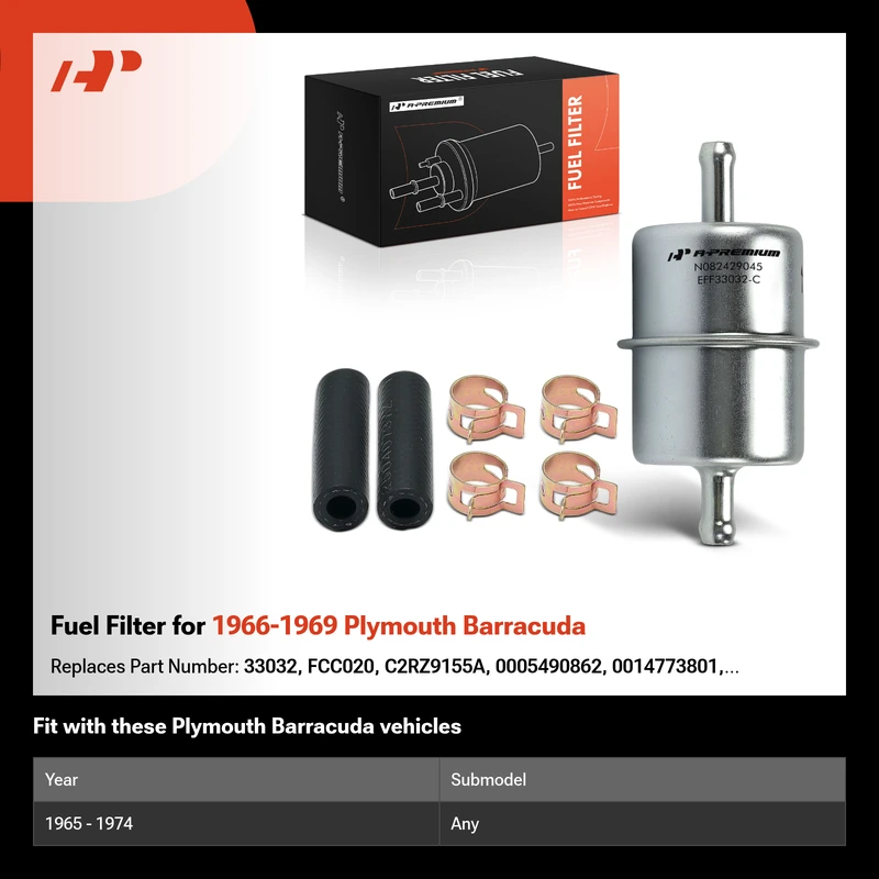 Fuel Filter for 1966-1969 Plymouth Barracuda