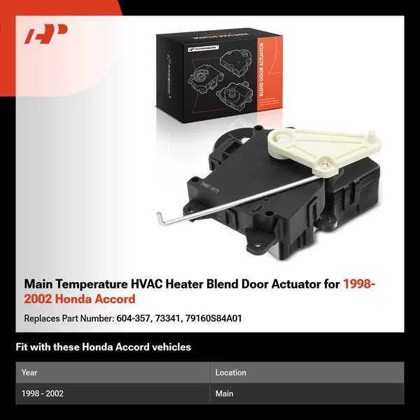 Main Temperature HVAC Heater Blend Door Actuator for 1998-2002 Honda Accord