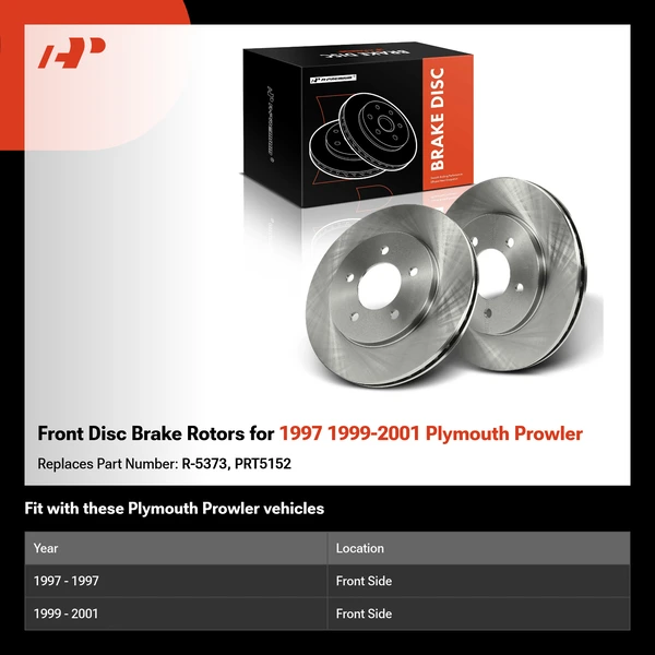 Front Disc Brake Rotors for 1997 1999-2001 Plymouth Prowler