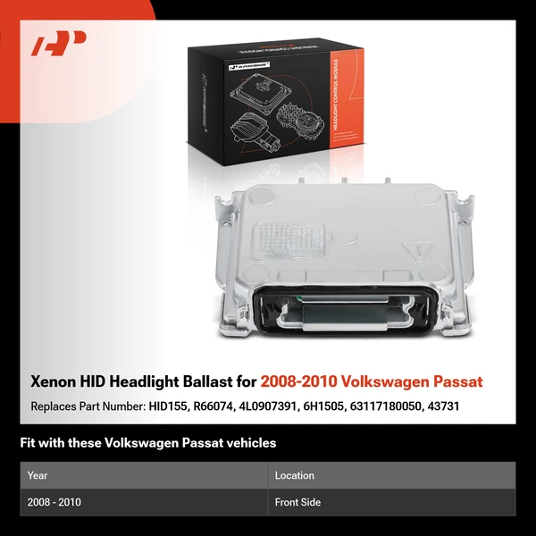 Xenon HID Headlight Ballast for 2008-2010 Volkswagen Passat