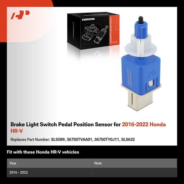 Brake Light Switch Pedal Position Sensor for 2016-2022 Honda HR-V