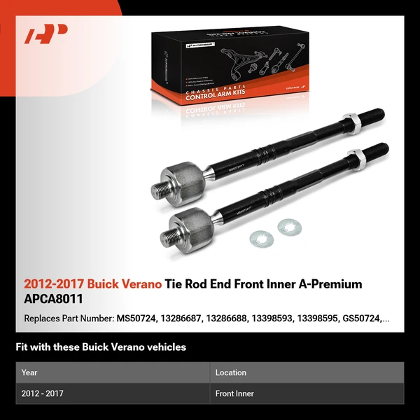 2012-2017 Buick Verano Tie Rod End Front Inner A-Premium APCA8011
