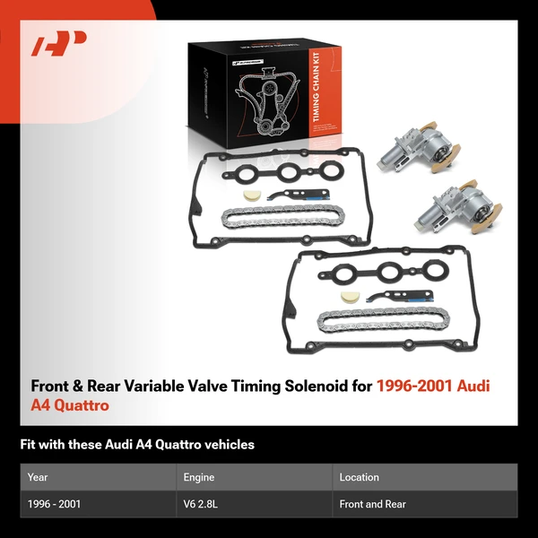 Front & Rear Variable Valve Timing Solenoid for 1996-2001 Audi A4 Quattro