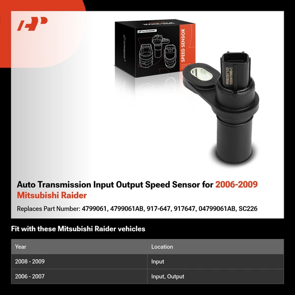 Auto Transmission Input Output Speed Sensor for 2006-2009 Mitsubishi Raider