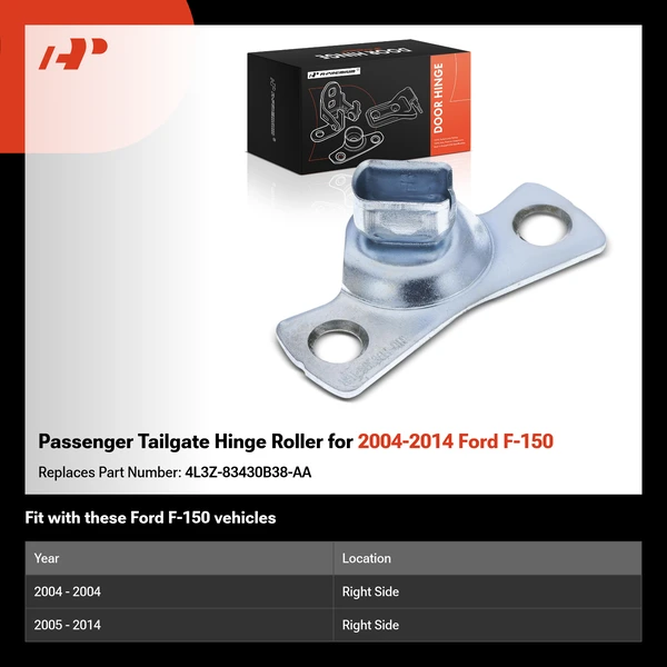 Passenger Tailgate Hinge Roller for 2004-2014 Ford F-150