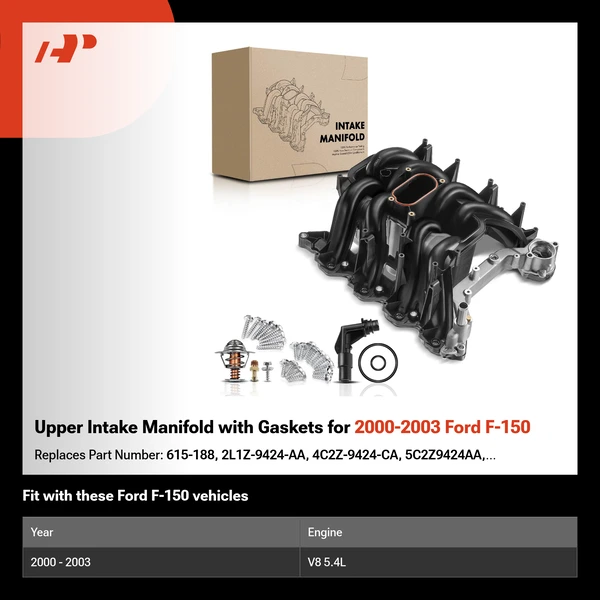 Upper Intake Manifold with Gaskets for 2000-2003 Ford F-150