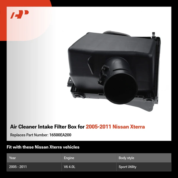Air Cleaner Intake Filter Box for 2005-2011 Nissan Xterra