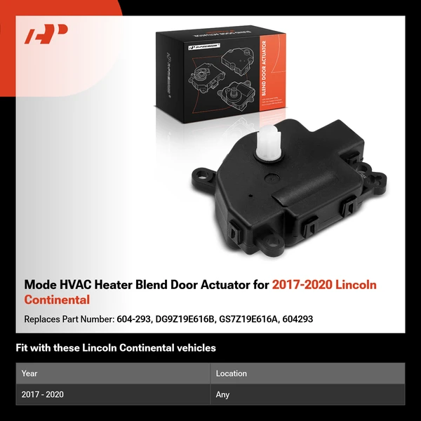 Mode HVAC Heater Blend Door Actuator for 2017-2020 Lincoln Continental