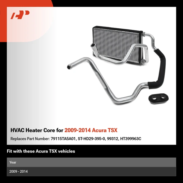 HVAC Heater Core for 2009-2014 Acura TSX