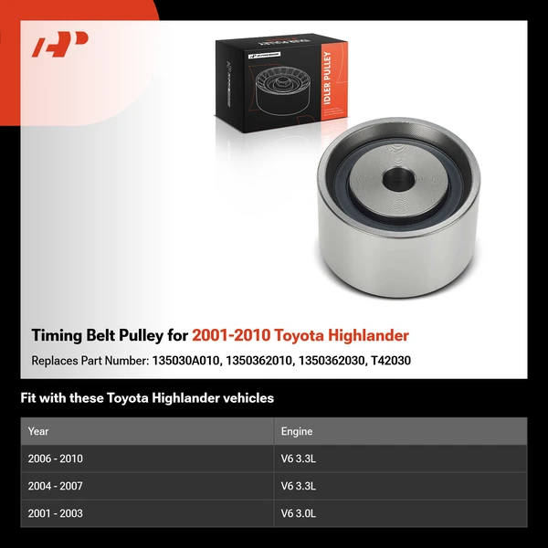 Timing Belt Pulley for 2001-2010 Toyota Highlander