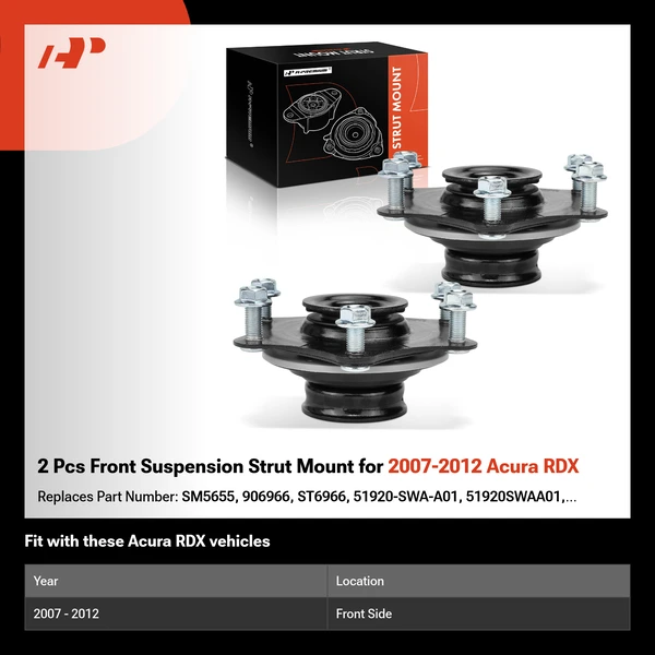 2 Pcs Front Suspension Strut Mount for 2007-2012 Acura RDX