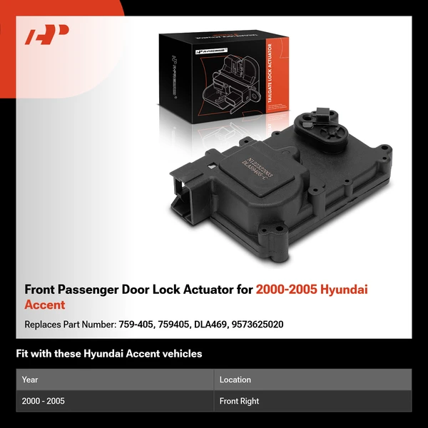 Front Passenger Door Lock Actuator for 2000-2005 Hyundai Accent